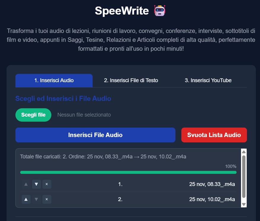 SpeeWrite App Interface